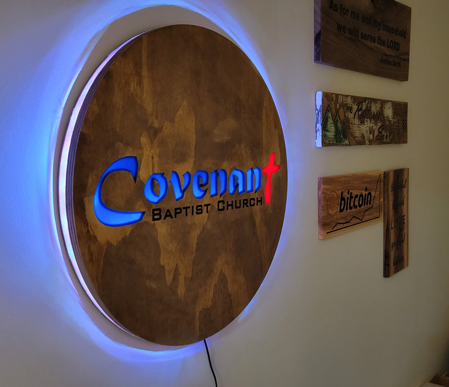 Custom Sign Epoxy Inlay - LED backlit