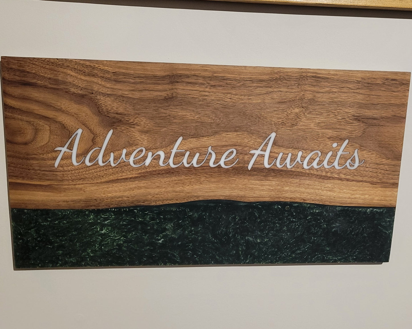 Wall Art: Adventure - Walnut with Epoxy Inlay