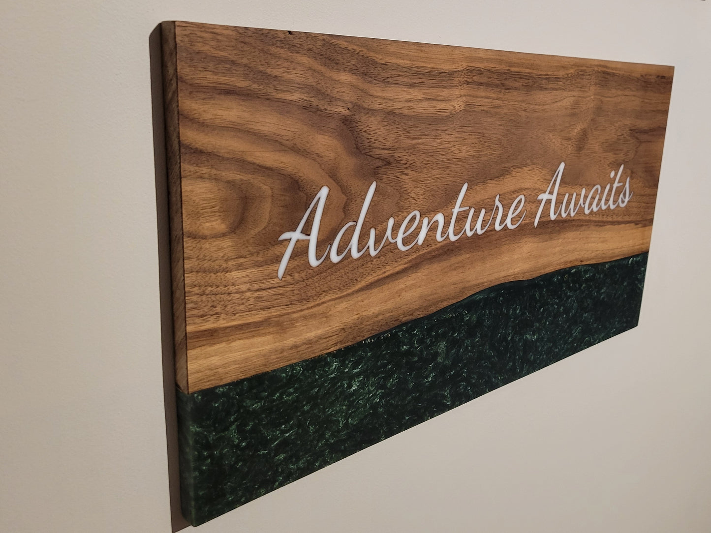 Wall Art: Adventure - Walnut with Epoxy Inlay