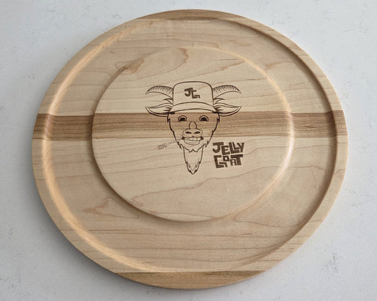 Custom Wood Plate with Cracker Groove