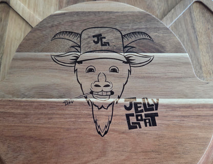 Custom Wood Plate with Cracker Groove