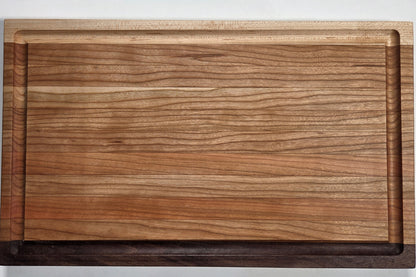 Medium Cutting Board Cherry with Walnut and Maple