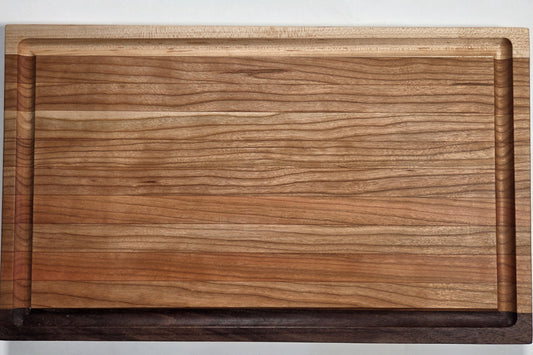 Medium Cutting Board Cherry with Walnut and Maple