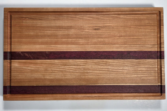 Large Cutting Board Cherry and Purple Heart
