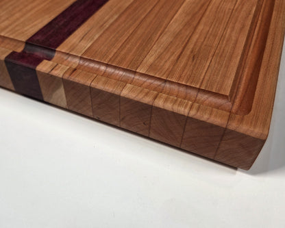 Large Cutting Board Cherry and Purple Heart