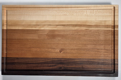 Large Wood Tone Gradient Cutting Board