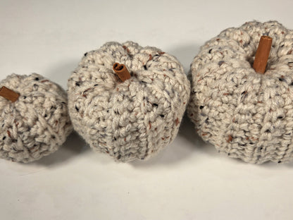 Crochet Pumpkin with Cinnamon Stick Stem