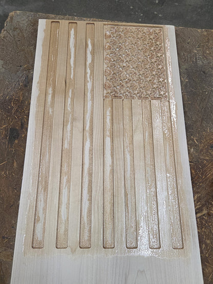 Epoxy American Flag | Maple Wall Art