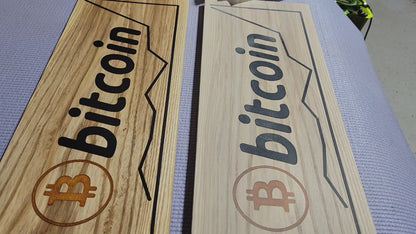 Bitcoin - Hardwood Epoxy Inlay